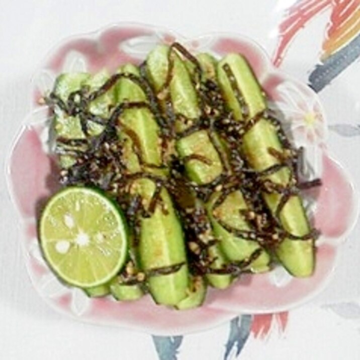 ミニ胡瓜の塩昆布和え